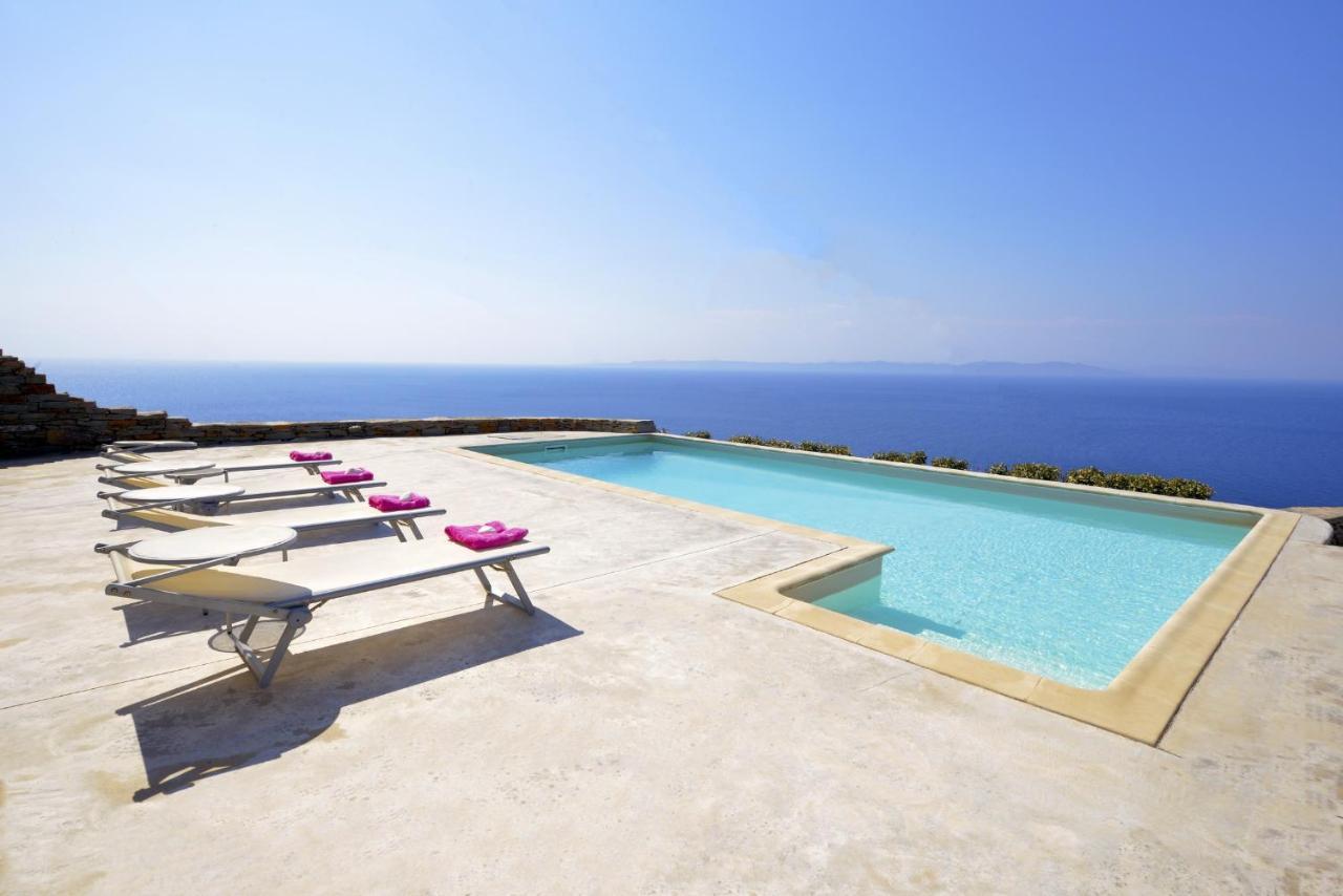 Spectacular Sunset View Villa At Melissaki Ioulis Экстерьер фото