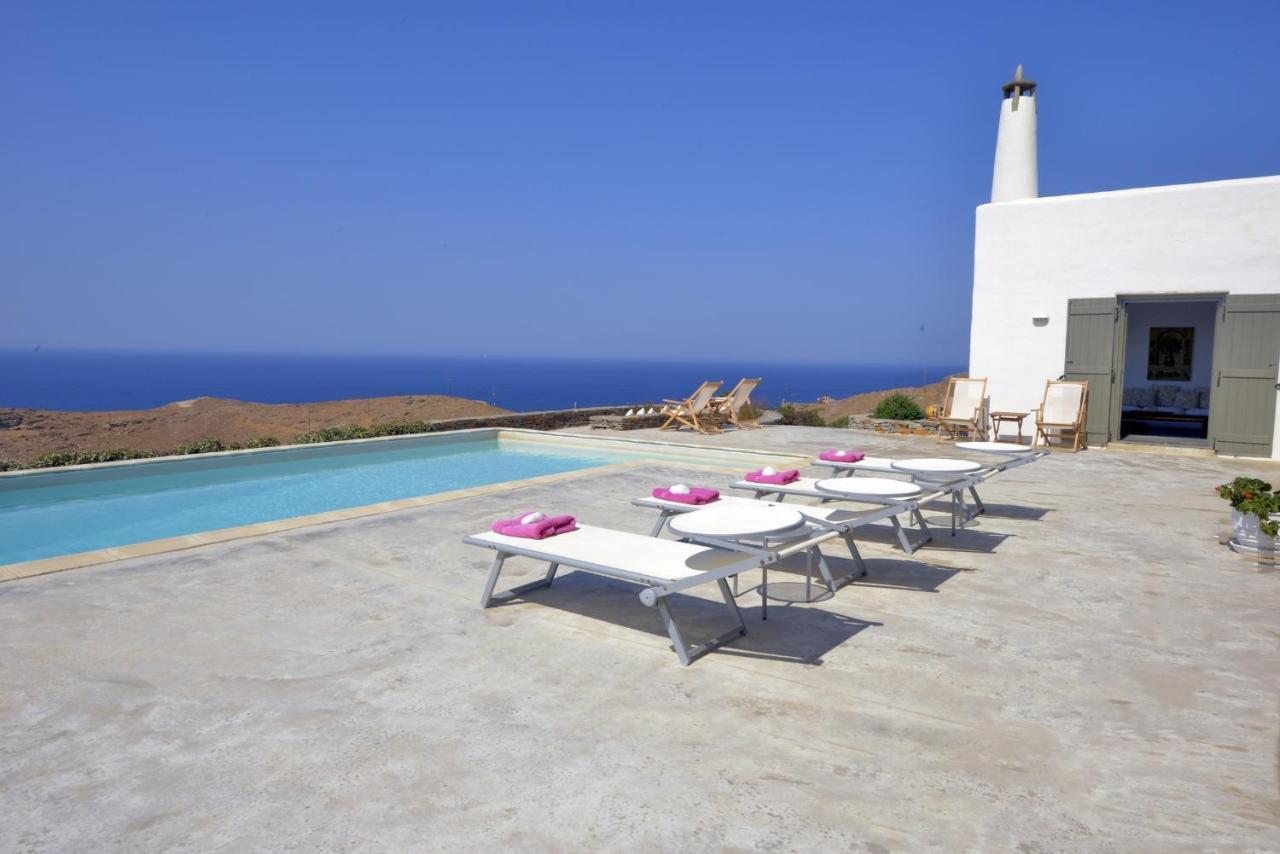 Spectacular Sunset View Villa At Melissaki Ioulis Экстерьер фото