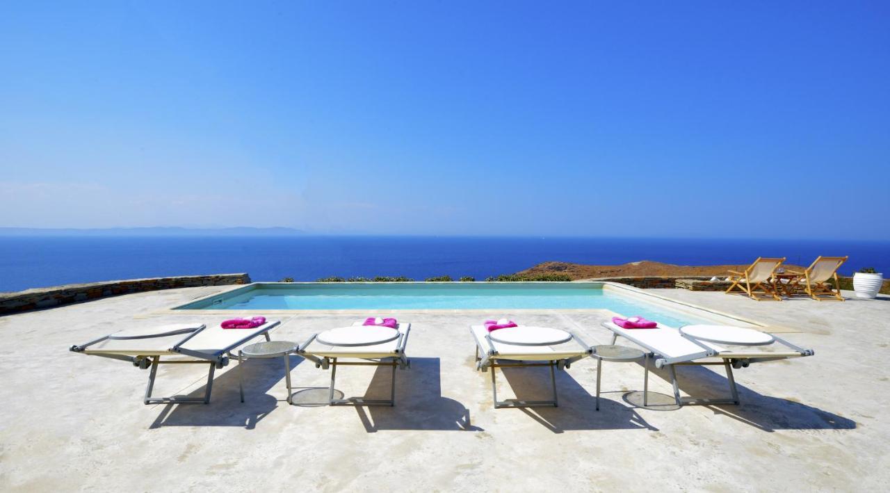 Spectacular Sunset View Villa At Melissaki Ioulis Экстерьер фото