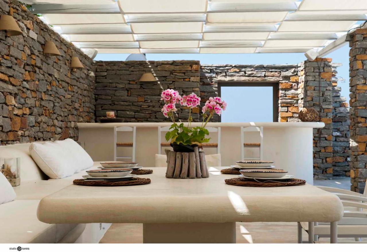Spectacular Sunset View Villa At Melissaki Ioulis Экстерьер фото