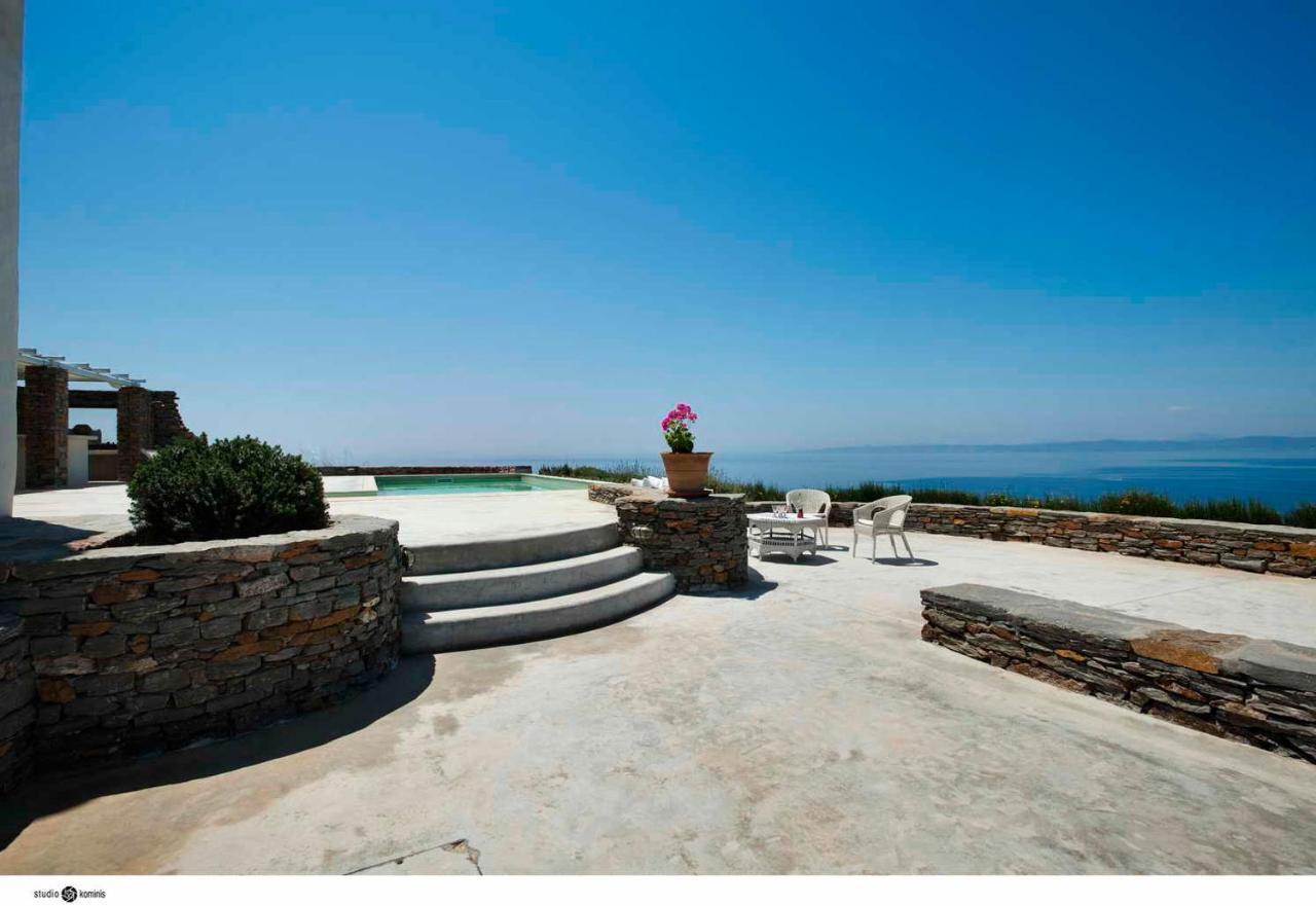 Spectacular Sunset View Villa At Melissaki Ioulis Экстерьер фото